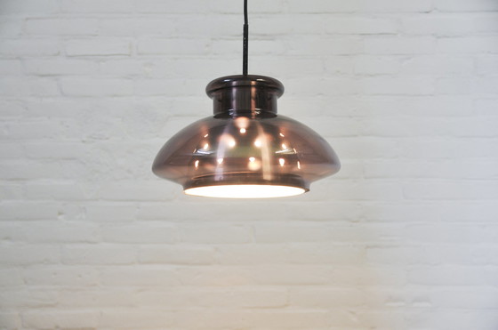 Image 1 of Lampada a sospensione vintage in vetro viola Doria Leuchten