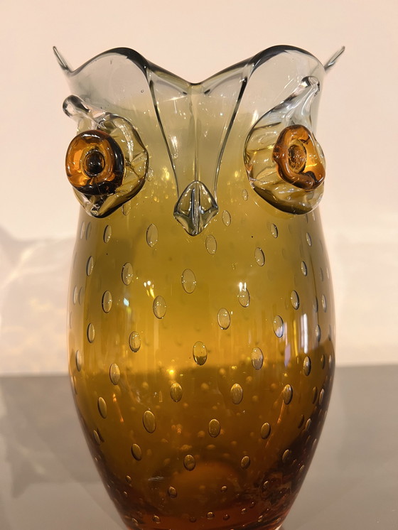 Image 1 of Glass art, Owl Small