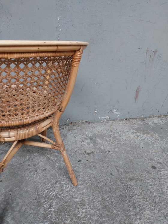 Image 1 of Chaise en rotin vintage