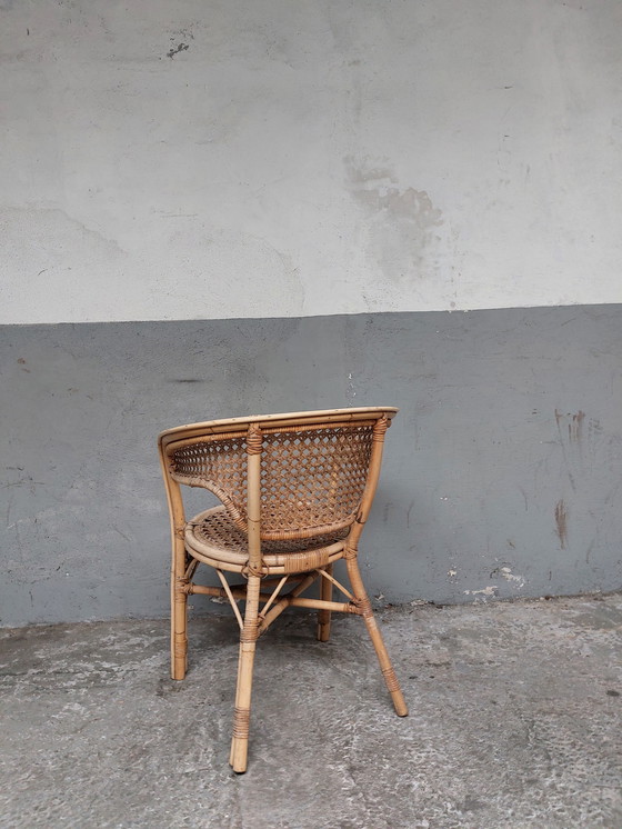 Image 1 of Chaise en rotin vintage