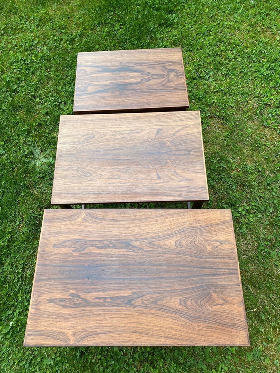 Image 1 of Danish set tables made of teak, set of 3 from the 1960s