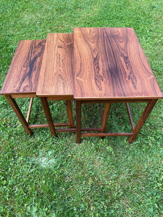 Image 1 of Danish set tables made of teak, set of 3 from the 1960s