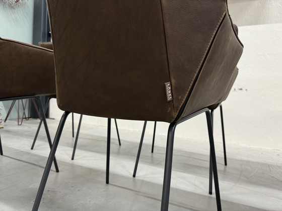 Image 1 of 6 Label Vandenberg Gustav Jr Dining Chair Brown Leather