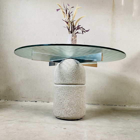 Image 1 of Dining Table Giovanni Offredi Paracarro For Saporiti 1970