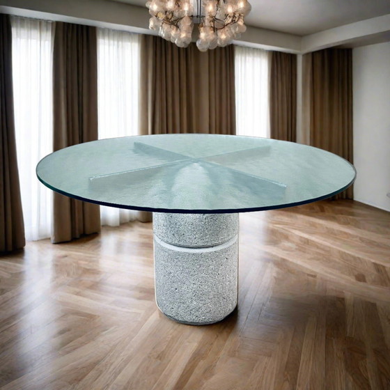 Image 1 of Dining Table Giovanni Offredi Paracarro For Saporiti 1970