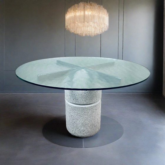 Image 1 of Dining Table Giovanni Offredi Paracarro For Saporiti 1970