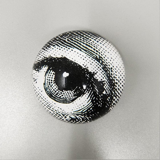 Image 1 of 1970S Piero Fornasetti Astonishing Crystal Paperweight Sphere. Made In Italy