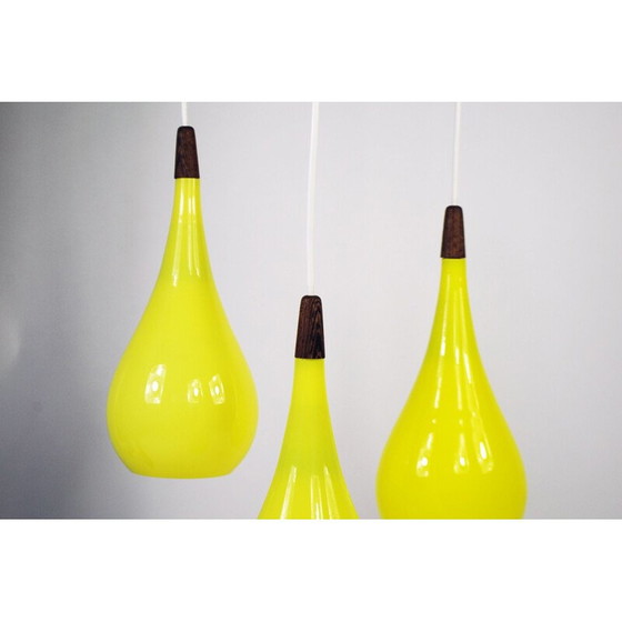 Image 1 of Vintage Holmegaard yellow chandelier, 1960s