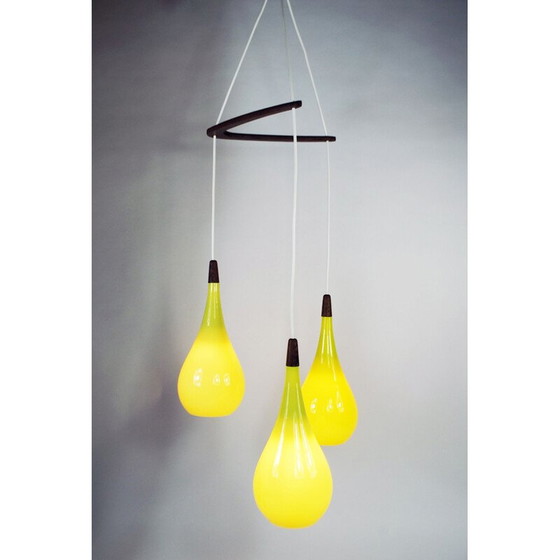 Image 1 of Vintage Holmegaard yellow chandelier, 1960s