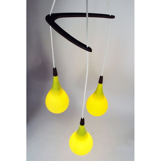 Image 1 of Vintage Holmegaard yellow chandelier, 1960s