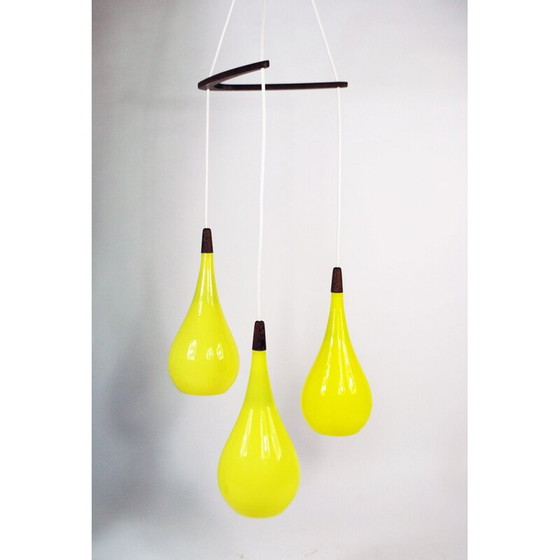 Image 1 of Vintage Holmegaard yellow chandelier, 1960s