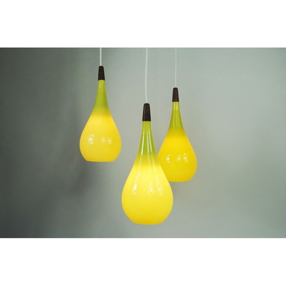 Image 1 of Vintage Holmegaard yellow chandelier, 1960s