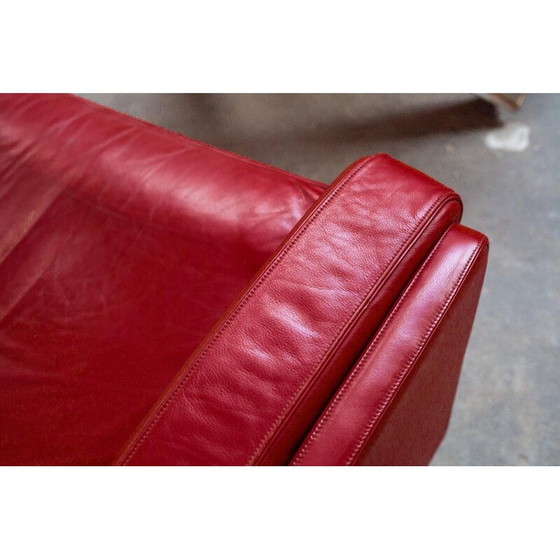 Image 1 of Vintage Socrates red leather armchair for Poltrona Frau, Italy 1980