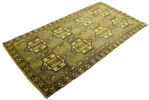 Persian Carpet Old Ghashghai Shiraz Nomadic Carpet 213 X 110 Cm