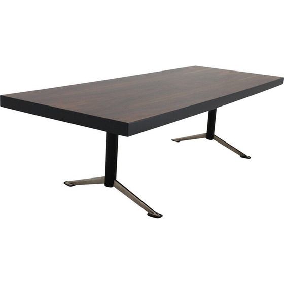 Image 1 of Vintage walnut coffee table, Czechoslovakia 1970s