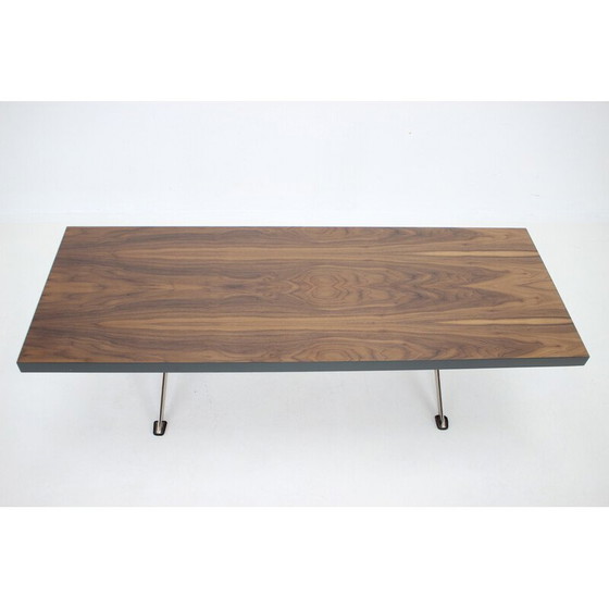 Image 1 of Vintage walnut coffee table, Czechoslovakia 1970s