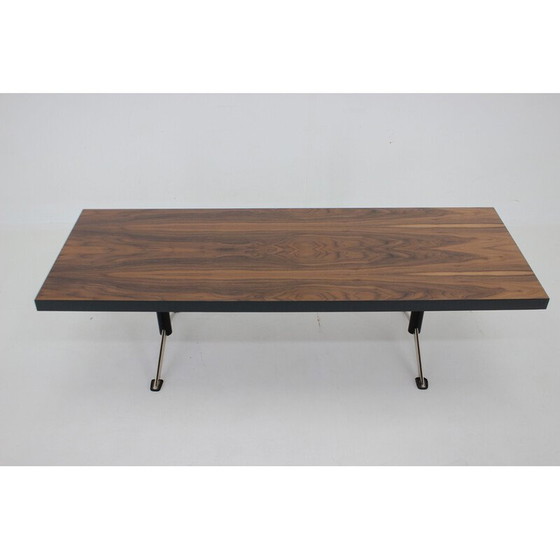 Image 1 of Vintage walnut coffee table, Czechoslovakia 1970s