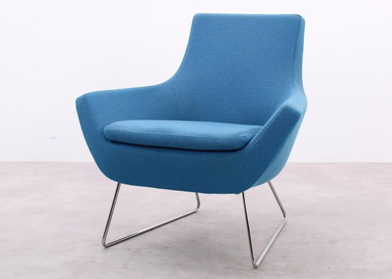 Image 1 of Swedese Happy Easy Low Back Armchair Blue