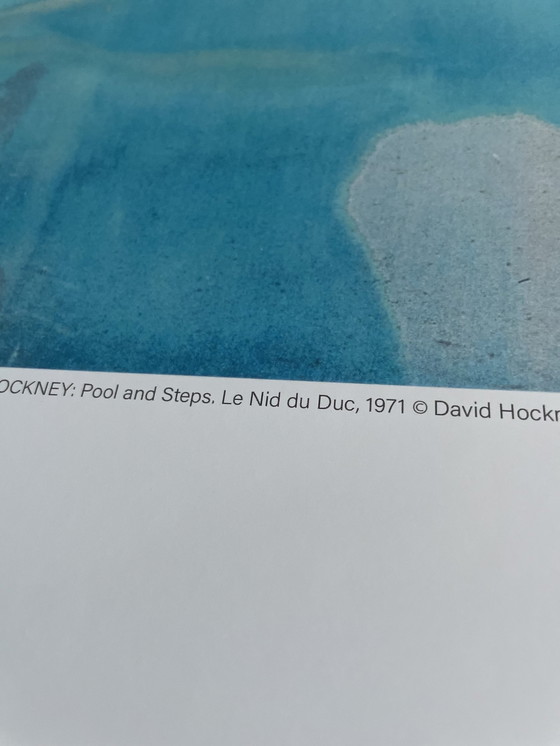 Image 1 of David Hockney, Pool and Steps, Le Nid du Du, 1971,  Museum for Moderne Kunst, copyright David Hockney