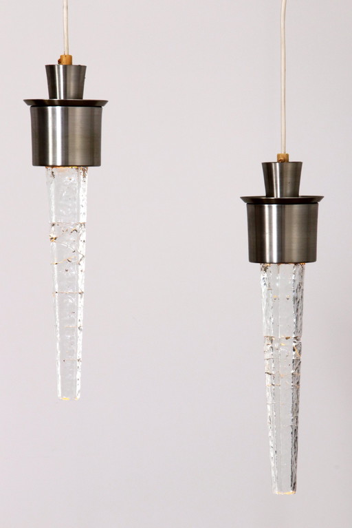 Orrefors "Istapper "Pendant lamps Sweden