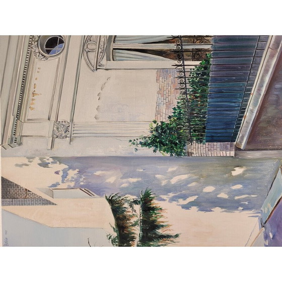 Image 1 of Pair of vintage paintings “La casa de la Puerta Azul”