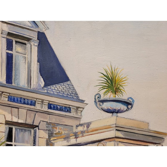 Image 1 of Pair of vintage paintings “La casa de la Puerta Azul”