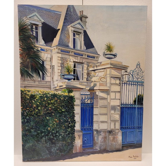Image 1 of Pair of vintage paintings “La casa de la Puerta Azul”