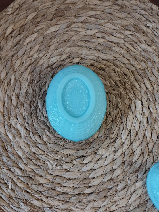 Image 1 of Gallina opalina colorata, scatola, scatola per caramelle, piatto, precedentemente proveniente dalla vetreria Portieux