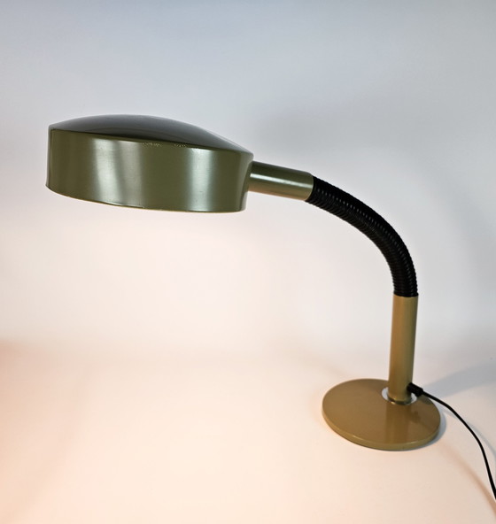 Image 1 of Hala Zeist - Desk lamp - Olive green - Flexible arm - 1970's