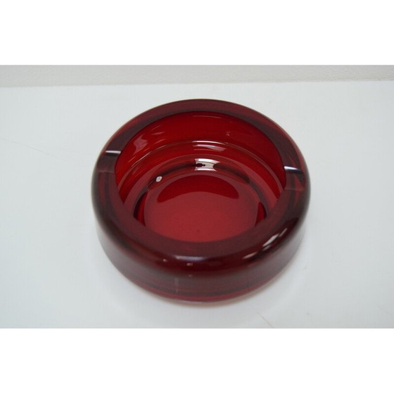 Image 1 of Vintage glass ashtray by Glasswork Novy Bor, Czechoslovakia 1960