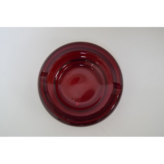 Image 1 of Vintage glass ashtray by Glasswork Novy Bor, Czechoslovakia 1960