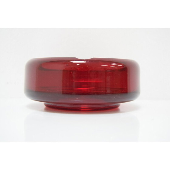 Image 1 of Vintage glass ashtray by Glasswork Novy Bor, Czechoslovakia 1960