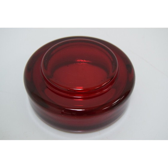 Image 1 of Vintage glass ashtray by Glasswork Novy Bor, Czechoslovakia 1960