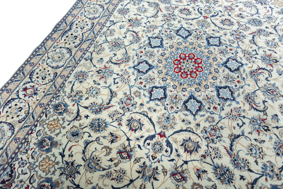 Image 1 of Hand-knotted Persian Carpet Nain With Silk - 315 X 210 Cm