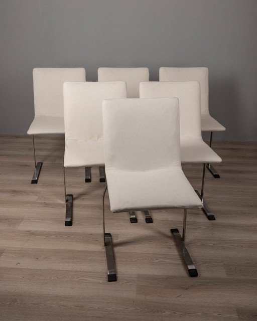 Set Of 6 Vintage 70S Chairs Mod. Inaly Design G. Offredi For Saporiti 