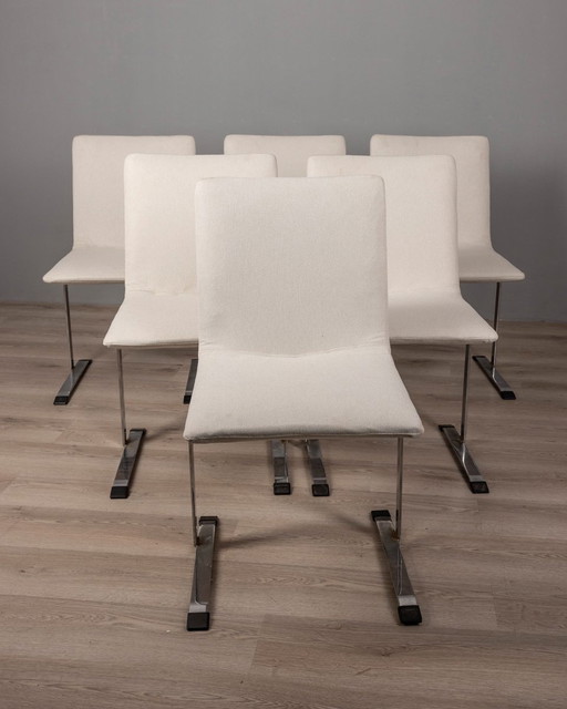 Set Of 6 Vintage 70S Chairs Mod. Inaly Design G. Offredi For Saporiti 