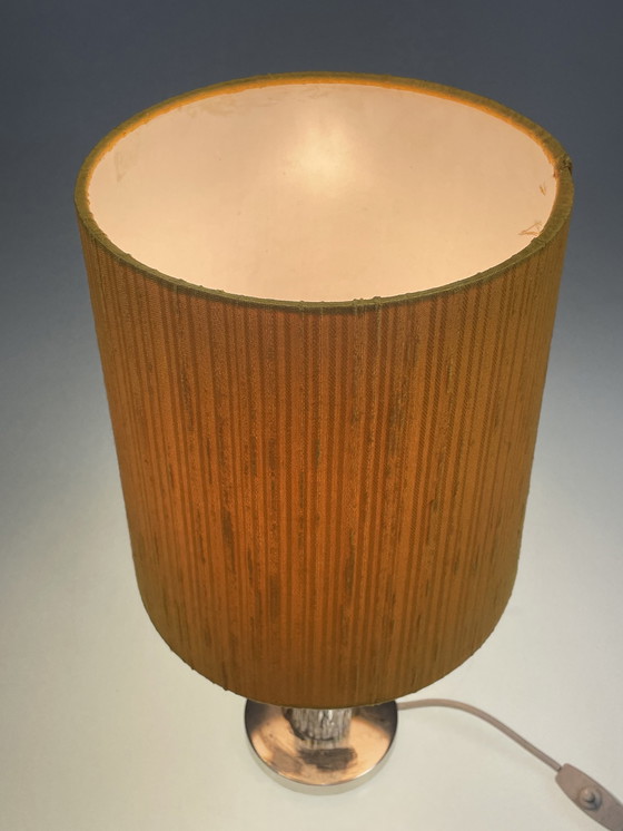 Image 1 of Kaiser Leuchten Table Lamp, Ice Glass Base, 1970'S