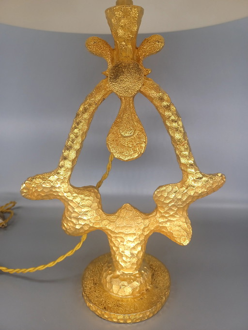 Gilded Bronze Lamp Signed Dewael Fondica