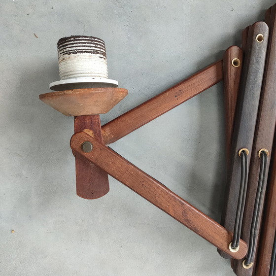 Image 1 of Vintage Teak Scissor Lamp 1960s