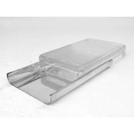 Vintage glass cigar box by Joe Colombo for Arnolfo Di Cambio Italy, 1968