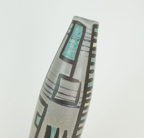 Image 1 of Elegant Mid Century Modern Marei Ceramic Vase Late 1950S Model 123 32