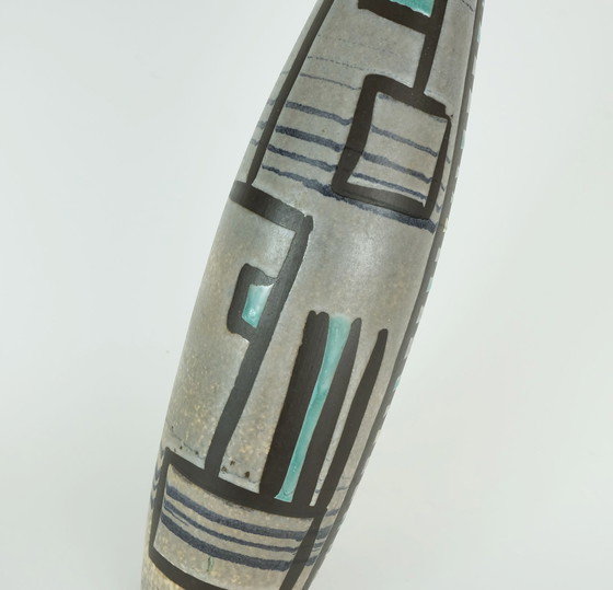 Image 1 of Elegant Mid Century Modern Marei Ceramic Vase Late 1950S Model 123 32