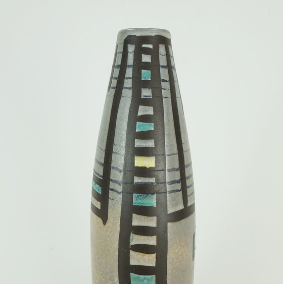 Image 1 of Elegant Mid Century Modern Marei Ceramic Vase Late 1950S Model 123 32