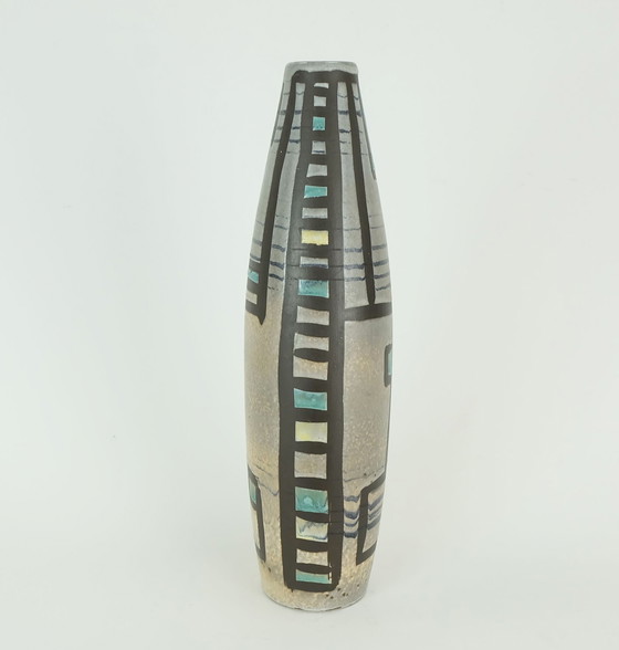 Image 1 of Elegant Mid Century Modern Marei Ceramic Vase Late 1950S Model 123 32