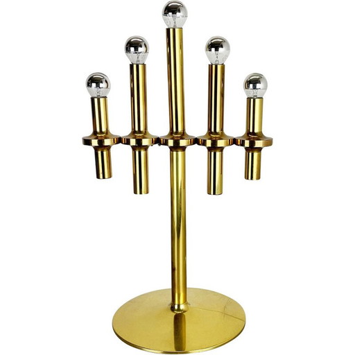 Vintage brass table lamp, Italy 1970s