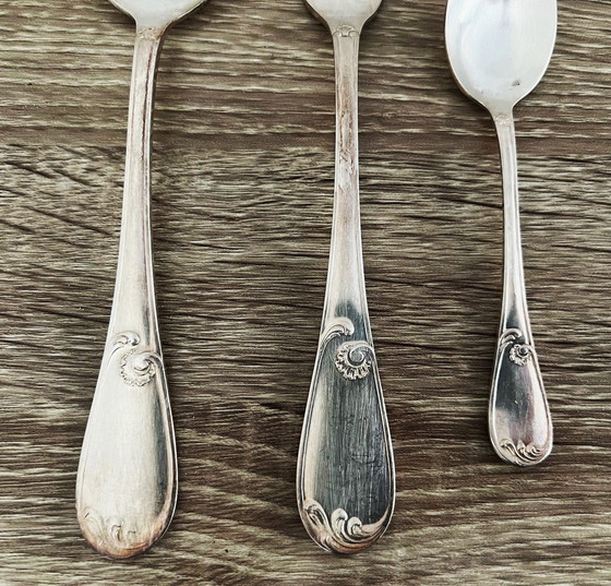 Image 1 of 3 set di posate in metallo argentato con marchio Cailar Bayard