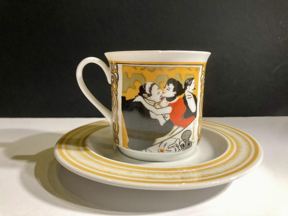 Image 1 of 5x Art Deco Style Cups And Saucers