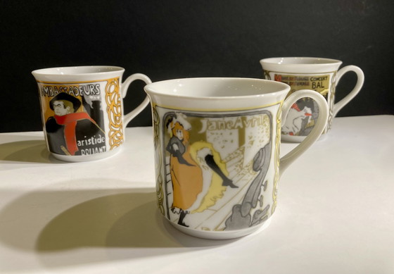 Image 1 of 5x Art Deco Style Cups And Saucers