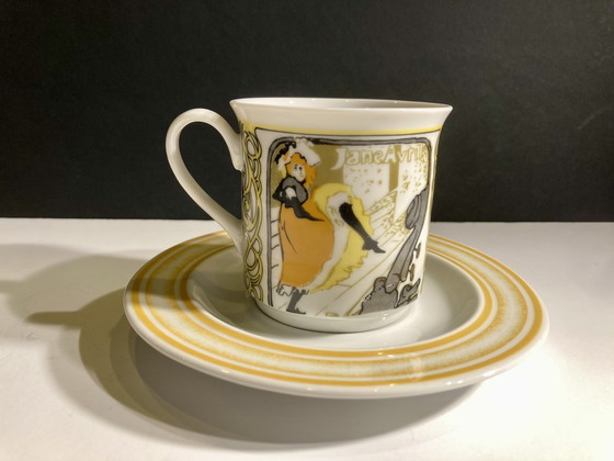 Image 1 of 5x Art Deco Style Cups And Saucers