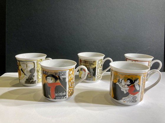 Image 1 of 5x Art Deco Style Cups And Saucers